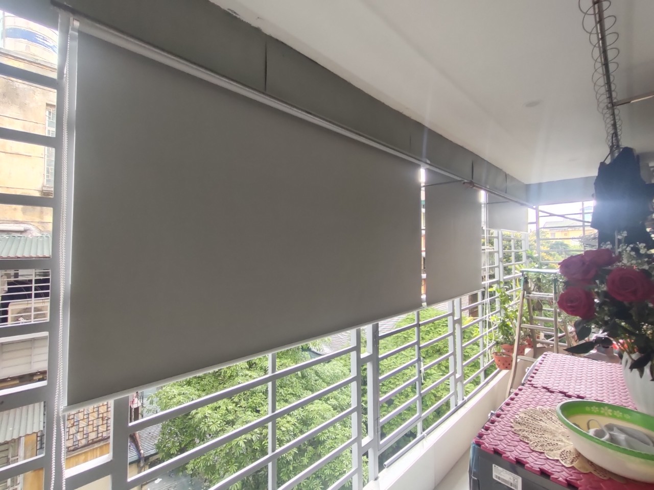 Lắp mành rèm che sân thượng ở Vĩnh phúc Ba đình