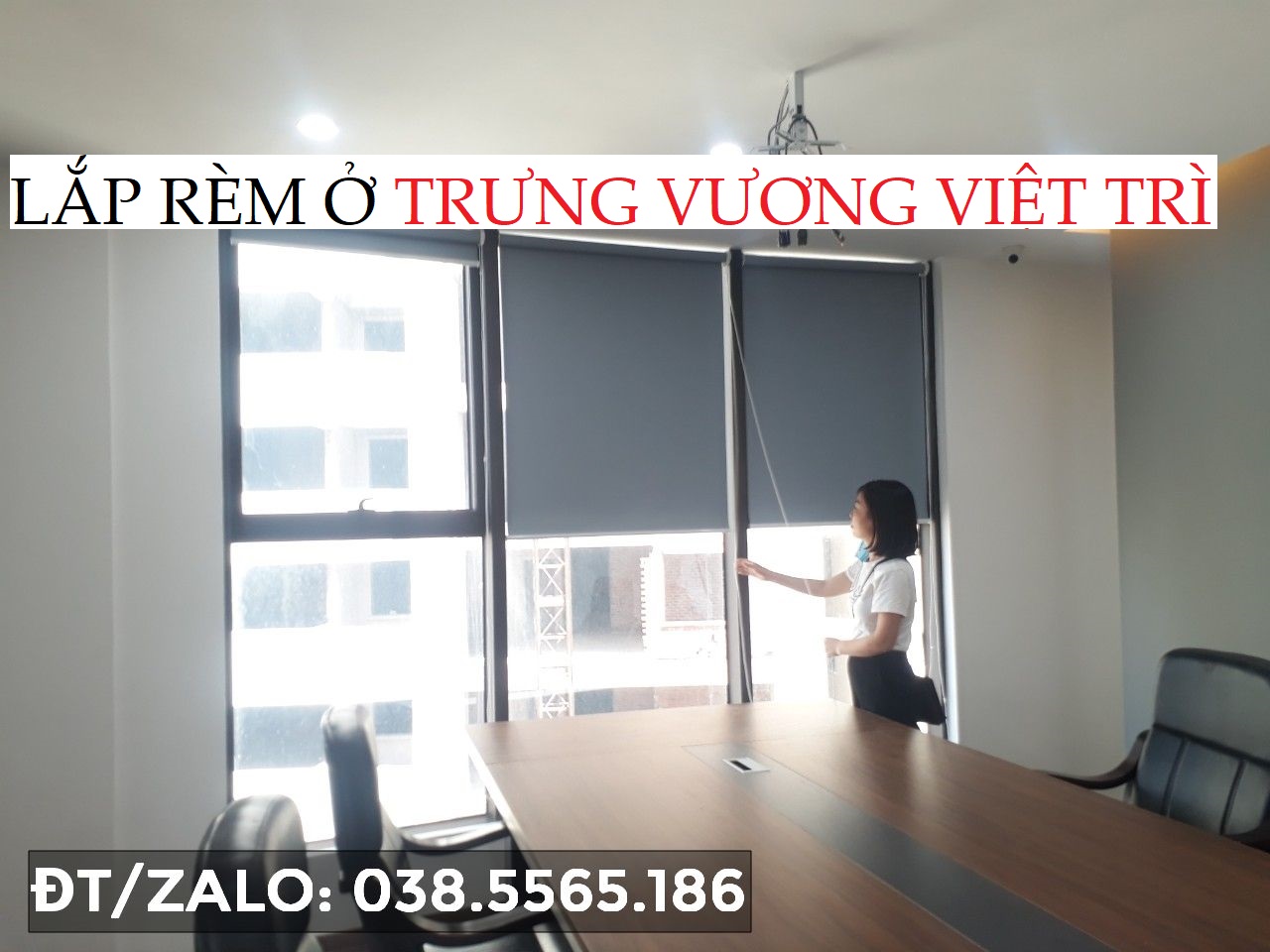 Làm rèm cuốn kéo lên xuống tại Trưng vương Việt trì Phú thọ