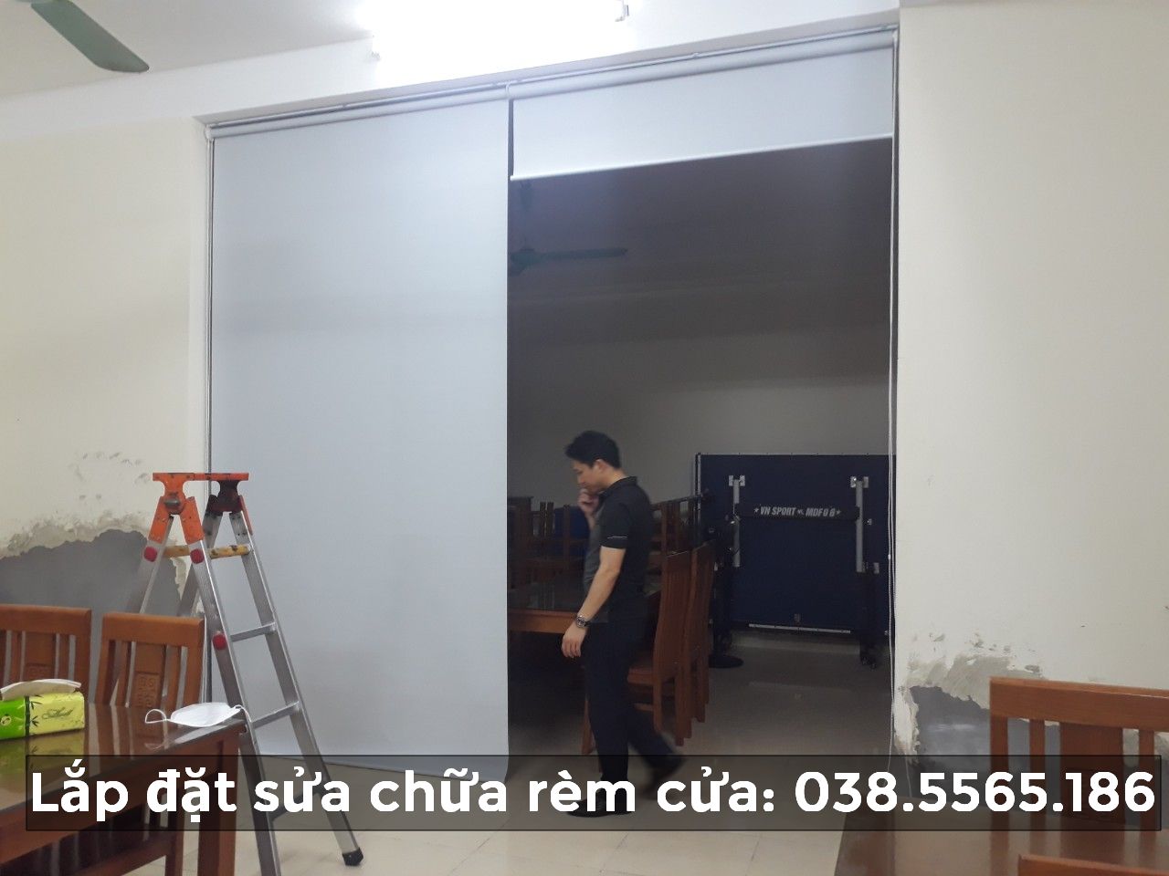 Lắp rèm cuốn ngăn phòng tại Vân cơ – Việt trì