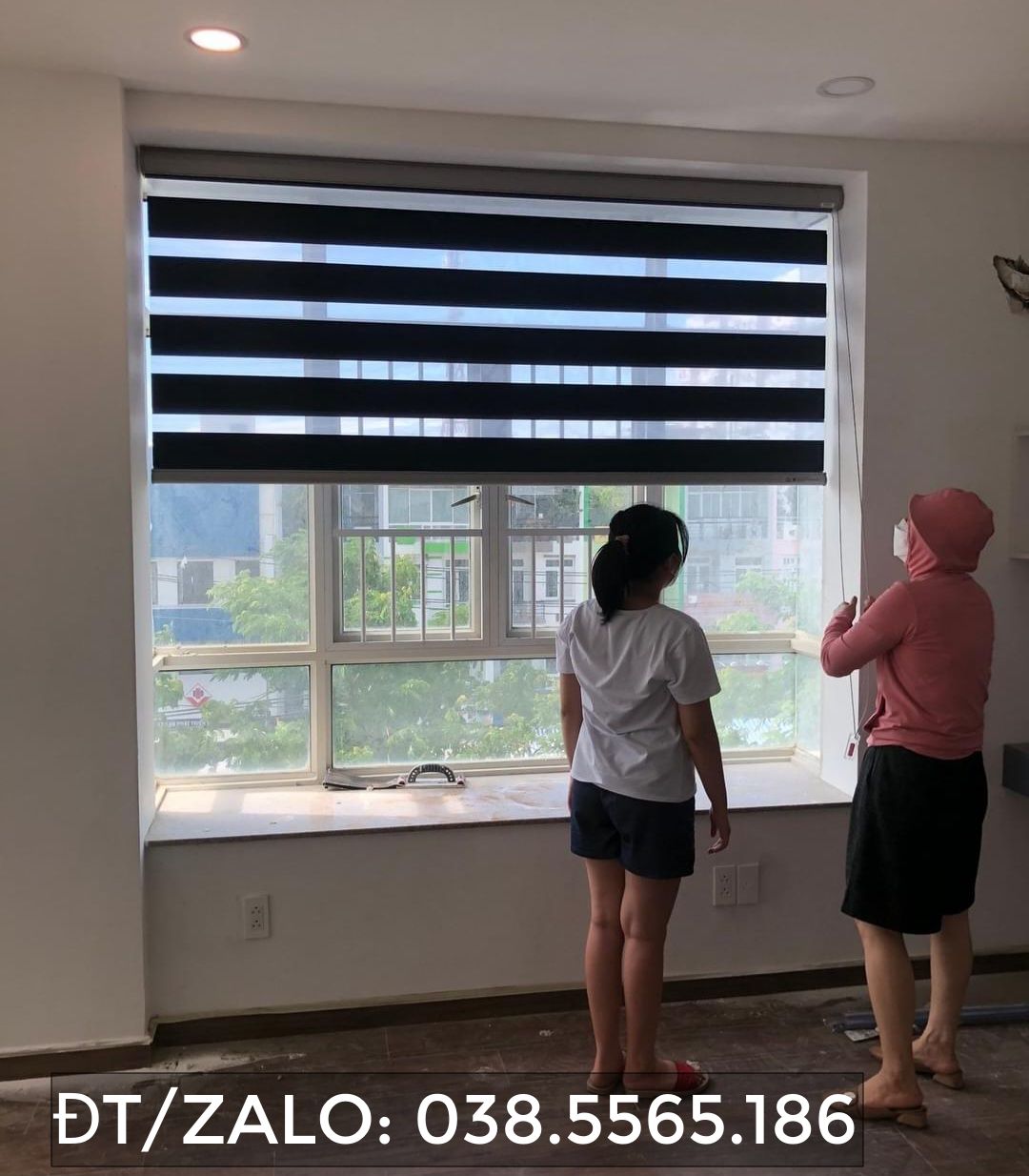 Lắp rèm cầu vồng eco che nắng cửa sổ tại Hà Huy Tập, Việt trì, Phú Thọ